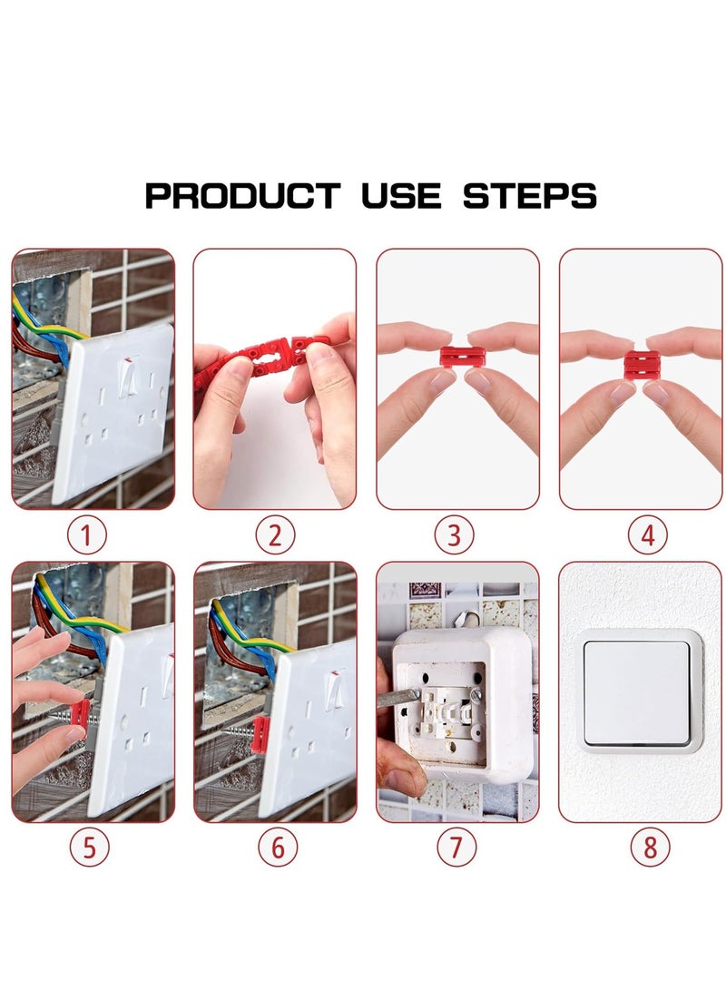 36Pcs Electrical Outlet Spacers, Red Outlet Spacers for Electrical Box Outlet Spacers Shims Switch Receptacle Spacers Socket Spacers for Electrical Box or Loose Outlet Plug Fix Plastic