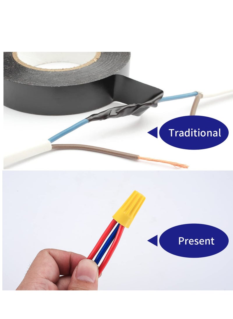 Electrical Wire Connectors, Screw Terminals Wire Caps, Twist Nuts Caps, Spring Insert Wire Nuts Connectors, Cable Connectors, Electrical Cap Cable Quick Connection Terminals (102 Pcs)