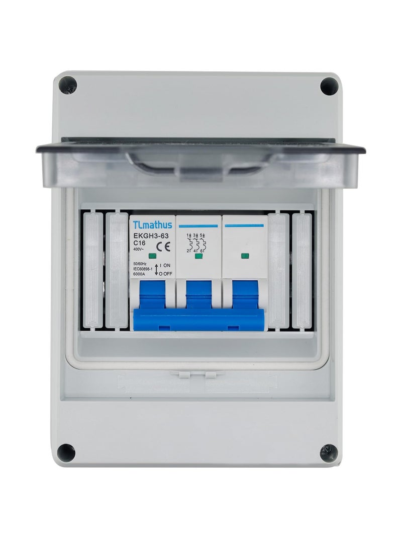 Waterproof Circuit Breaker Distribution Box with Rail, Outdoor Power Distribution Protection Box, Suitable for Miniature Circuit Breakers