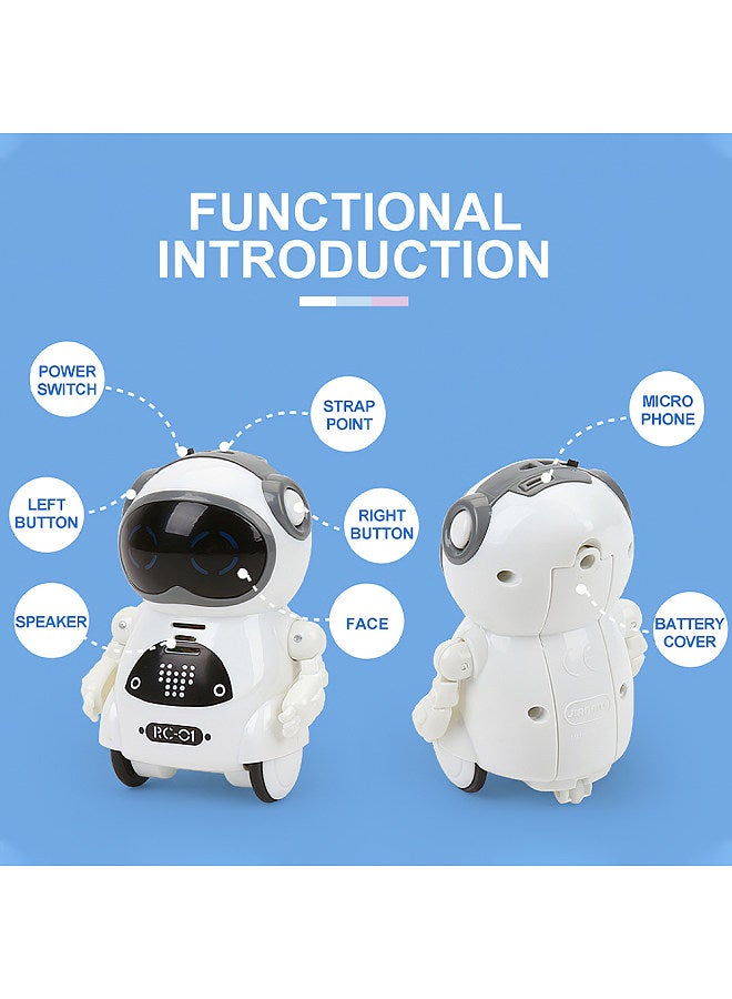 939A Pocket Robot Talking Interactive Dialogue Voice Recognition Record Singing Dancing Telling Story Mini Robot Toy