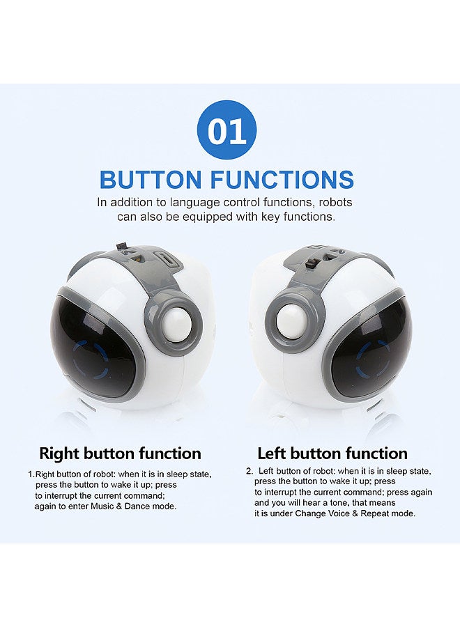 939A Pocket Robot Talking Interactive Dialogue Voice Recognition Record Singing Dancing Telling Story Mini Robot Toy