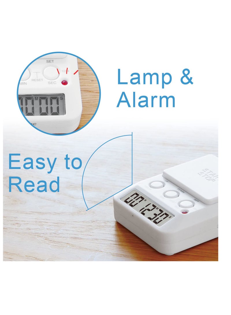 Learning Digital Timer, Large Button, Count Function, Loud Alarm, for Studying Cooking Sports Games Office