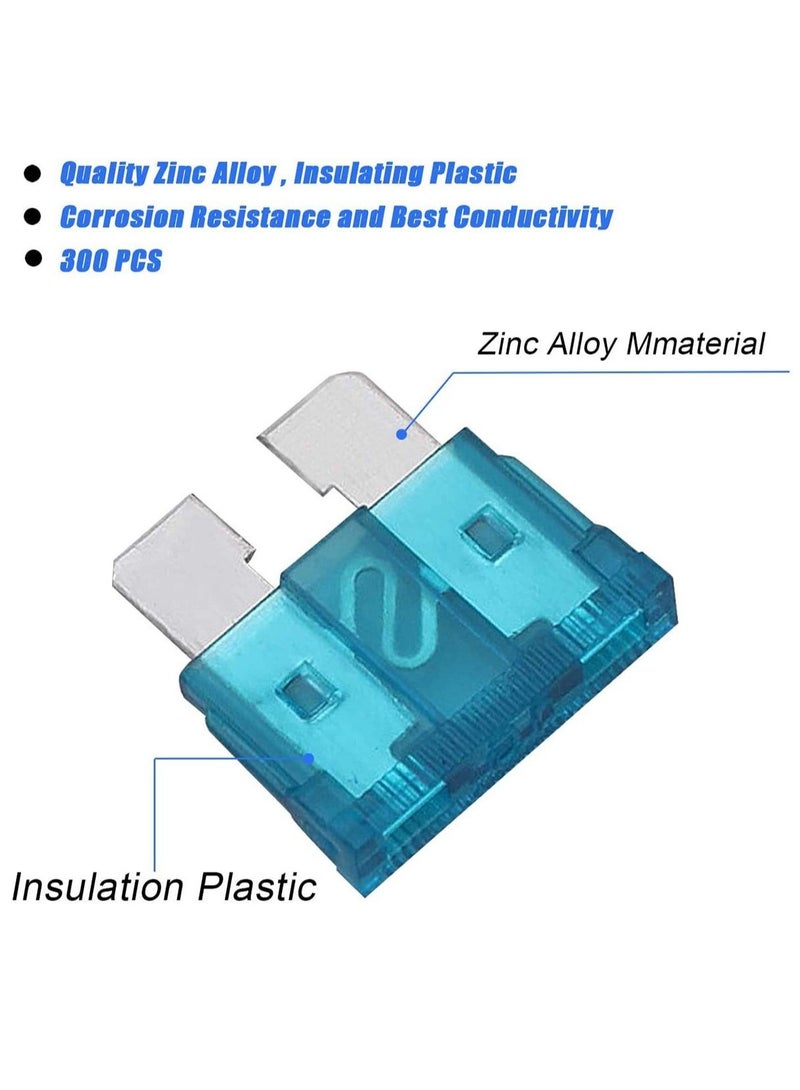 Auto and Truck Standard Blade Fuses, Assorted Sizes, Complete with Extractor Tool