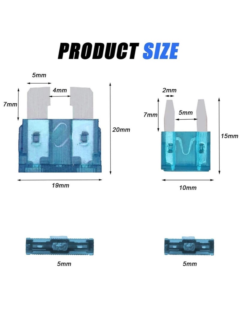 Auto and Truck Standard Blade Fuses, Assorted Sizes, Complete with Extractor Tool