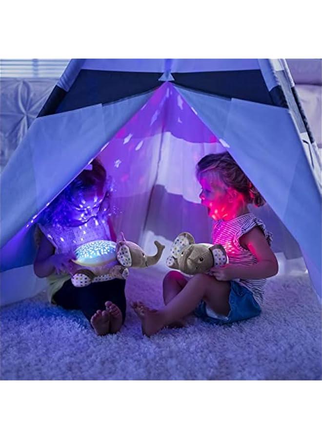 Slumber Buddies Soother (Grey/Green Elephant) – Projector Night Light For Kids With Calming Songs And Sounds