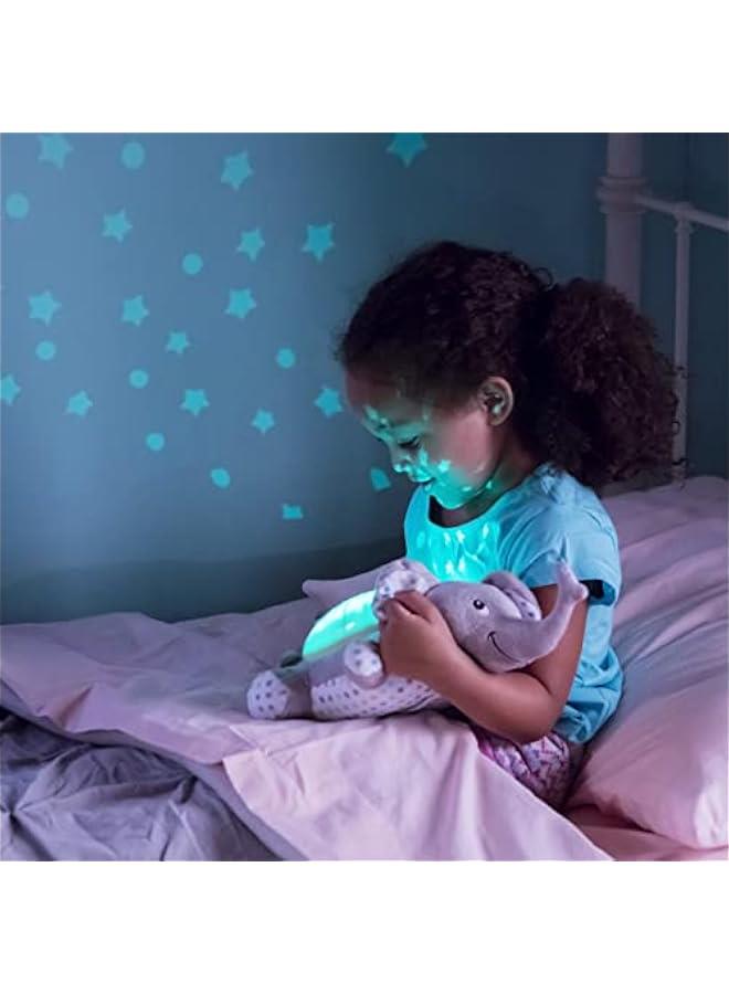 Slumber Buddies Soother (Grey/Green Elephant) – Projector Night Light For Kids With Calming Songs And Sounds