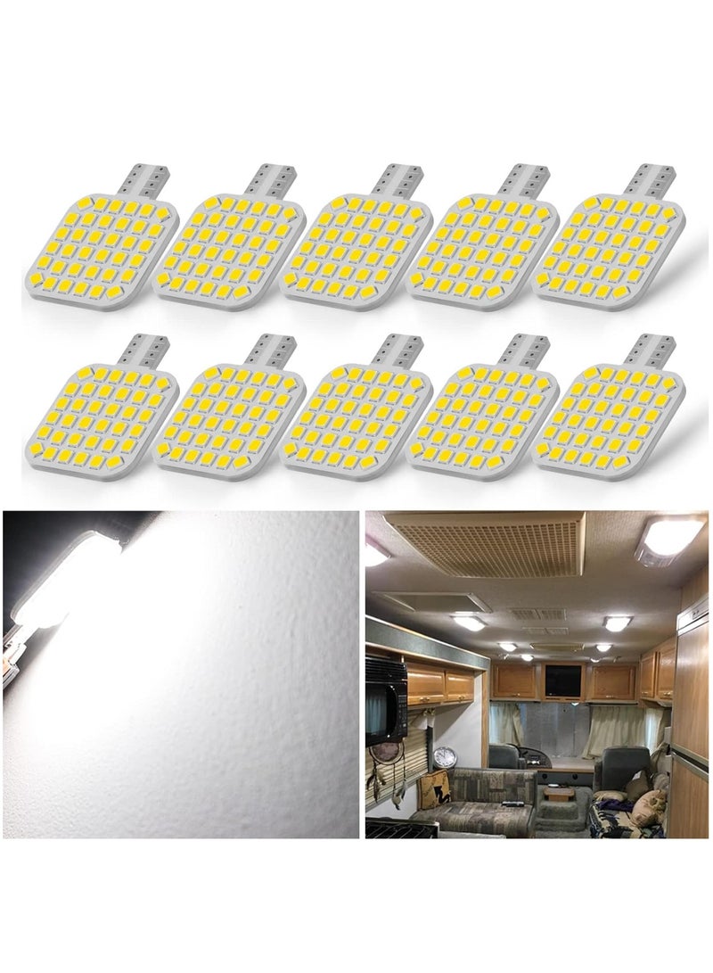 10 PCS Interior LED Light Bulbs for RV Super Bright  Natural White LED Bulbs for Camper Trailer Motorhome Indoor Ceiling Dome Lights