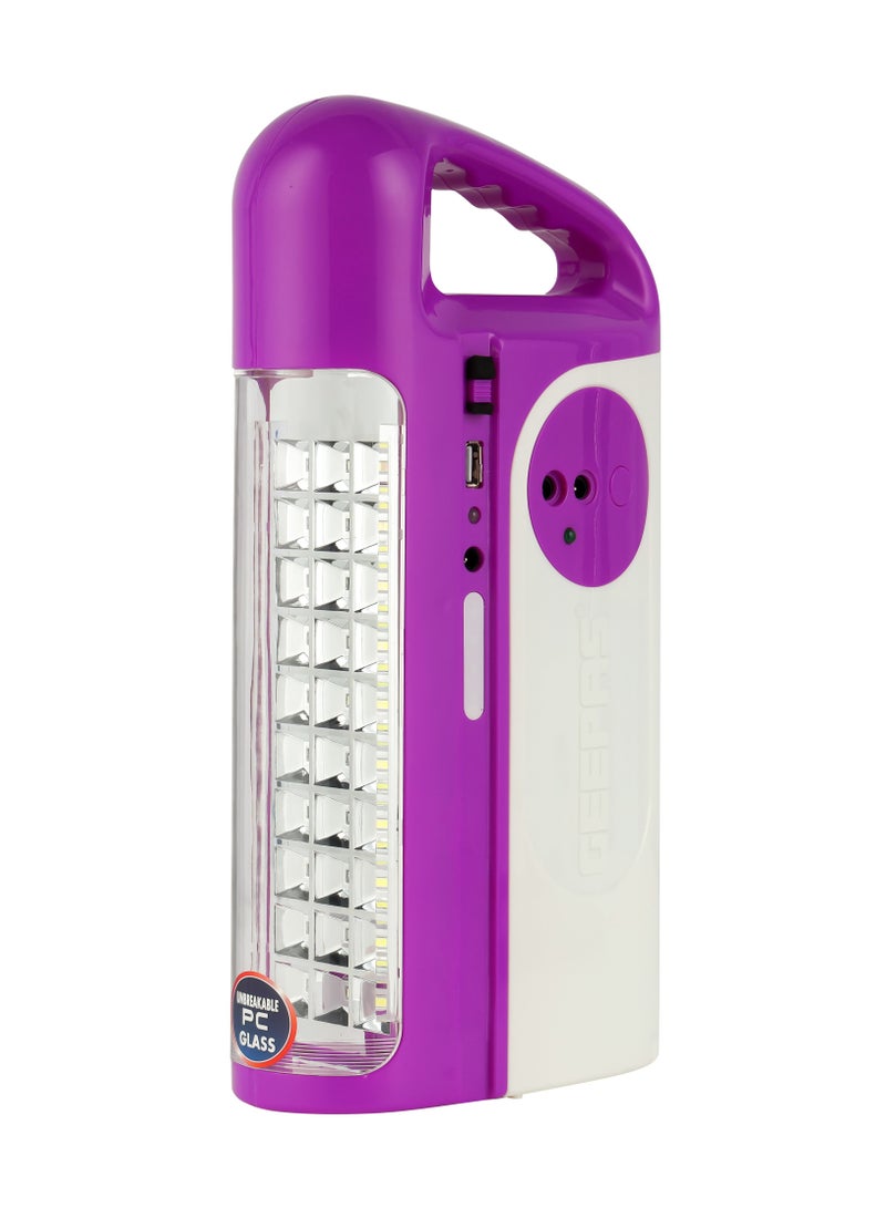 Rechargeable LED Lantern with LED Bulb and Solar Panel | Automatic Lighting | USB Mobile Charging | 100 Hours Working| Solar Input| Power Bank Function | Strong and Portable Design