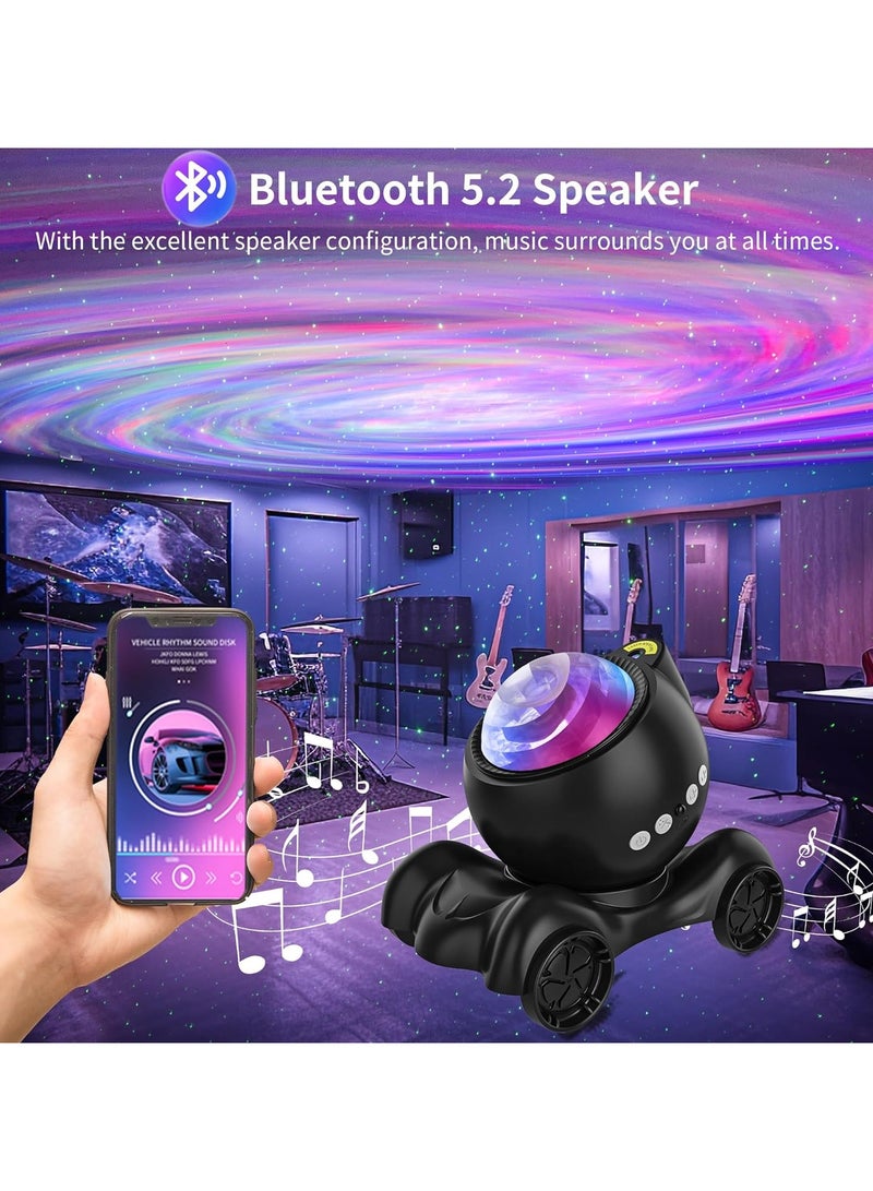 Projector Star Projector Built In Bluetooth Speaker Night Light Projector For Kids Adults White Noise Aurora Projector For Home Decor Relaxation Party Music Gift