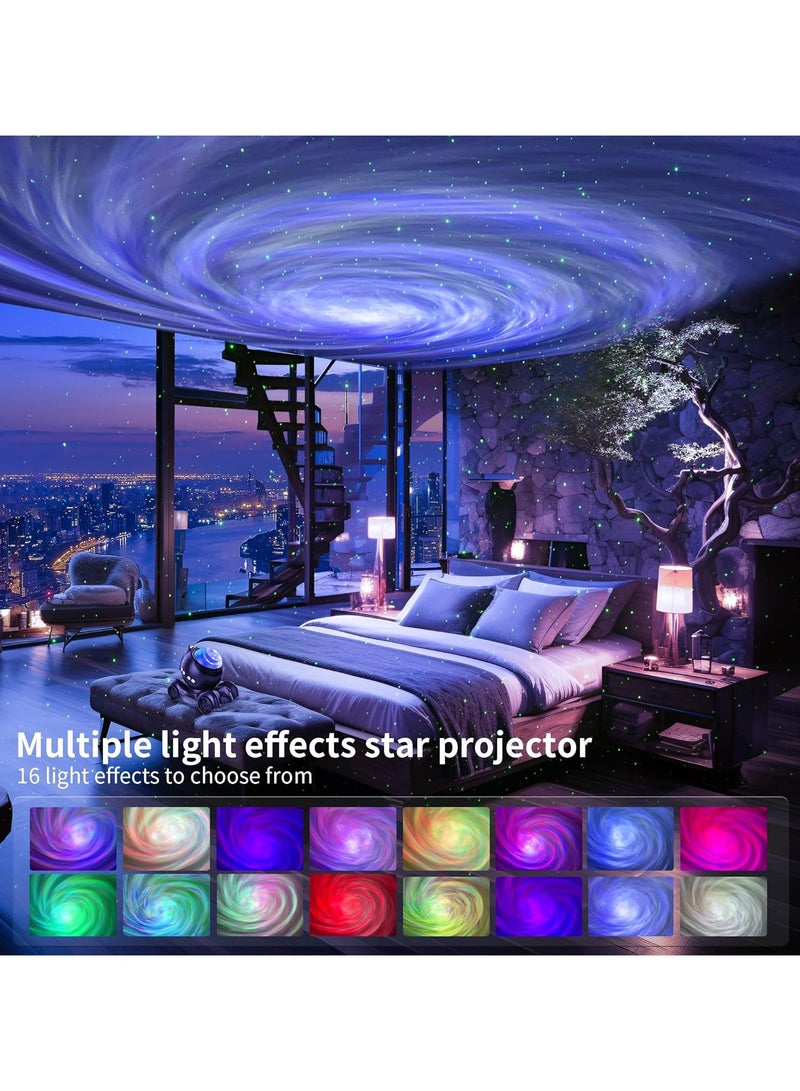 Projector Star Projector Built In Bluetooth Speaker Night Light Projector For Kids Adults White Noise Aurora Projector For Home Decor Relaxation Party Music Gift