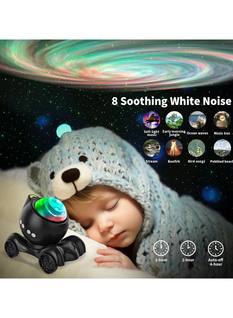 Projector Star Projector Built In Bluetooth Speaker Night Light Projector For Kids Adults White Noise Aurora Projector For Home Decor Relaxation Party Music Gift