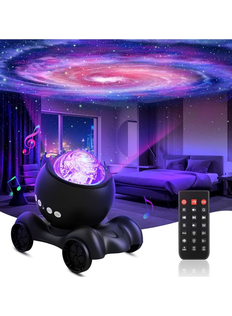 Projector Star Projector Built In Bluetooth Speaker Night Light Projector For Kids Adults White Noise Aurora Projector For Home Decor Relaxation Party Music Gift