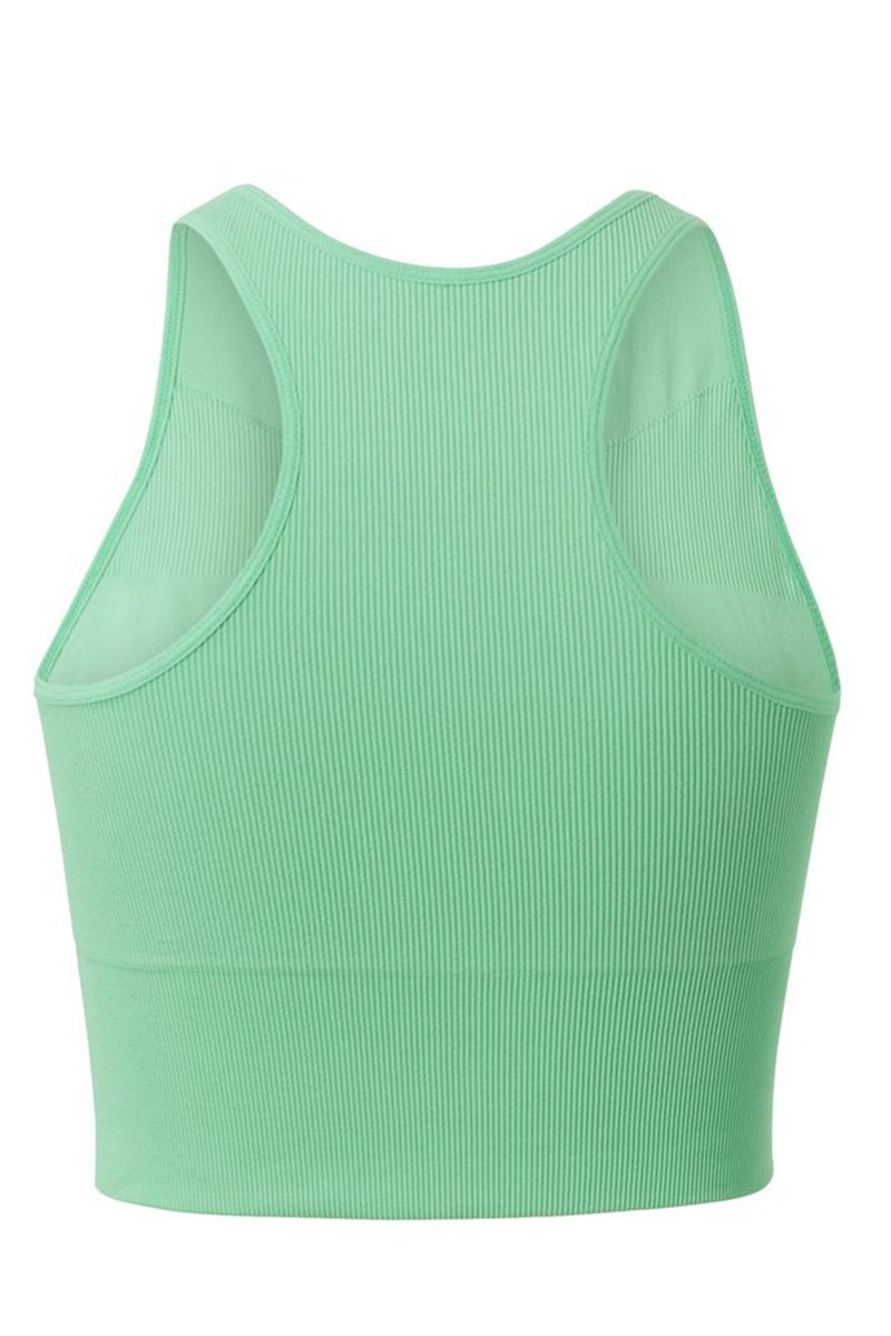 Women Padded Sleeveless Sport Bra, Lime