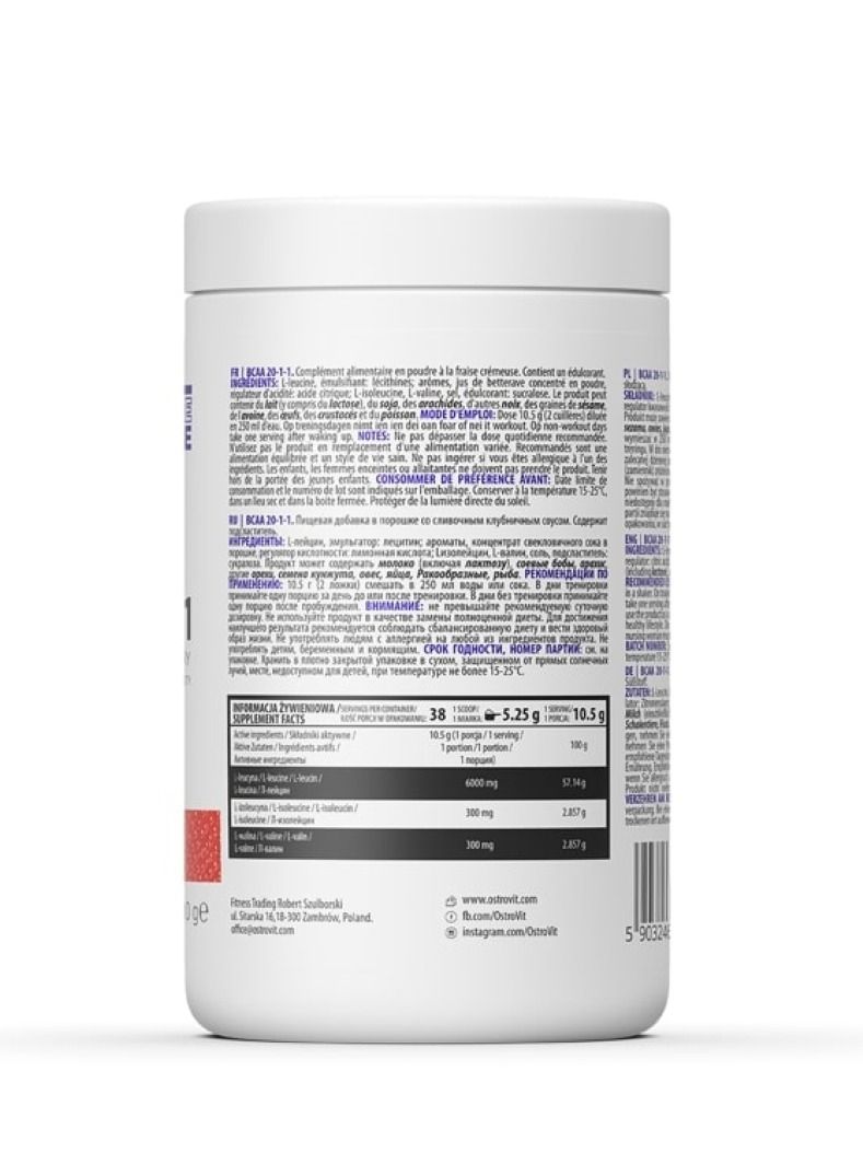 Bcaa 20-1-1  400g, Creamy Strawberry