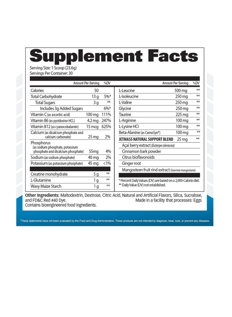 JetMass Fact-Acting Volumizing Creatine System, 30 Servings (Strawberry Lemonade)