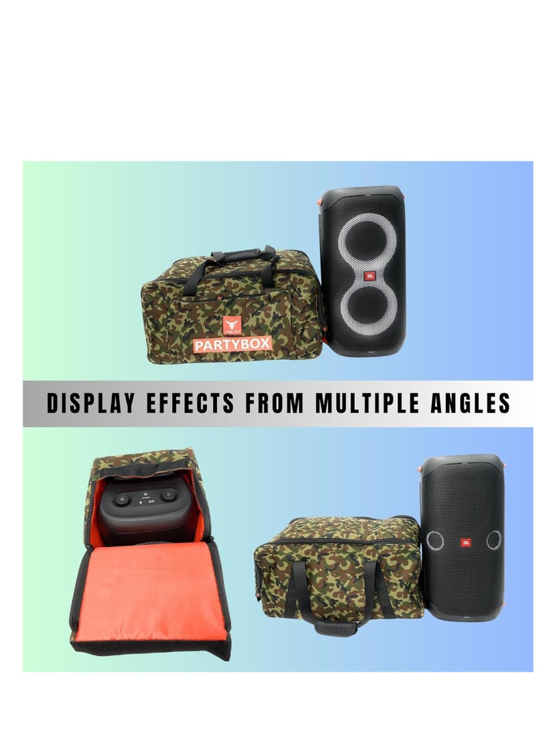 Speaker Bag Safety Storage Case with Handy Strap Travel Bag Compatible for (JBL PARTYBOX 110 BAG ARMY-B)