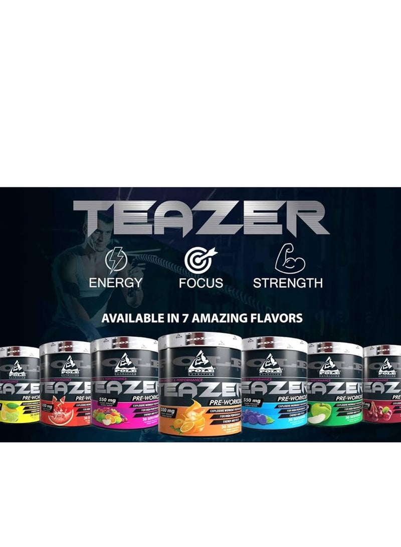 Pole Nutrition Teazer Explosive Pre-Workout Black Cherry Food Supplement (30 Servings)