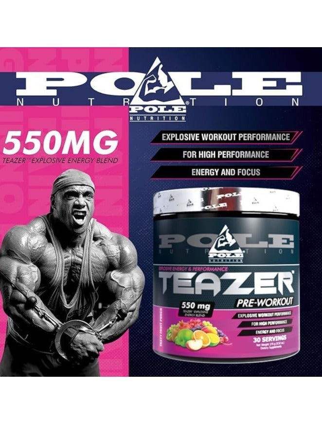 Pole Nutrition Teazer Explosive Pre-Workout Black Cherry Food Supplement (30 Servings)