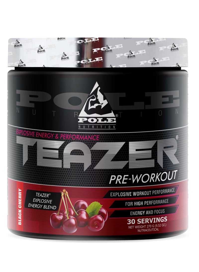 Pole Nutrition Teazer Explosive Pre-Workout Black Cherry Food Supplement (30 Servings)