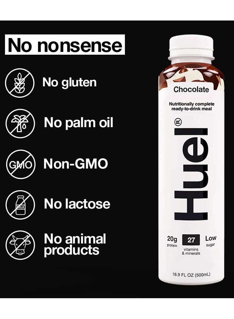 Huel Complete Meal Protein Milkshake Chocolate Flavor 500ml pack of 8