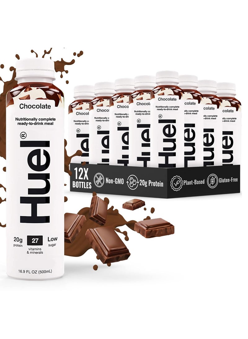 Huel Complete Meal Protein Milkshake Chocolate Flavor 500ml pack of 8