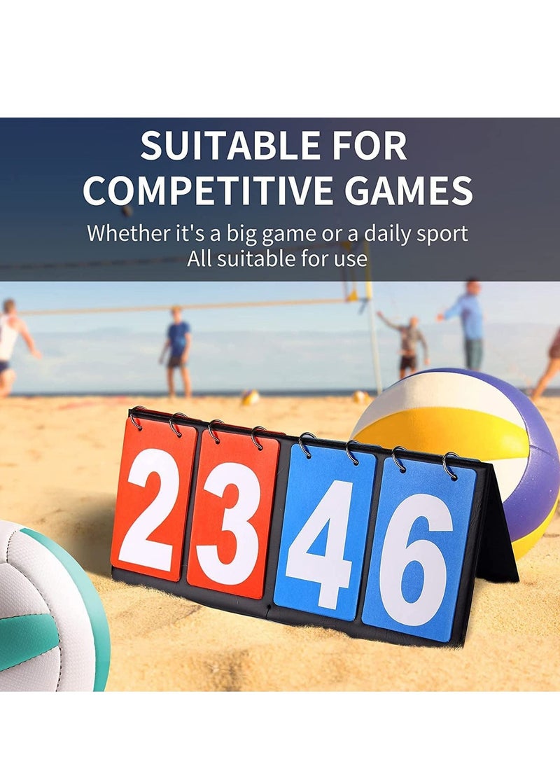 Scoreboard 4Digital Portable Table Top Scoreboard Flipper, Volleyball Basketball Table Tennis Sports Score Flip Scoreboard