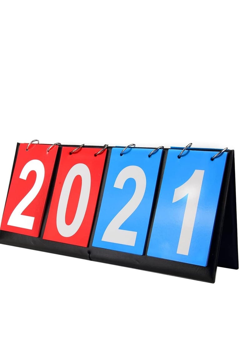 Scoreboard 4Digital Portable Table Top Scoreboard Flipper, Volleyball Basketball Table Tennis Sports Score Flip Scoreboard