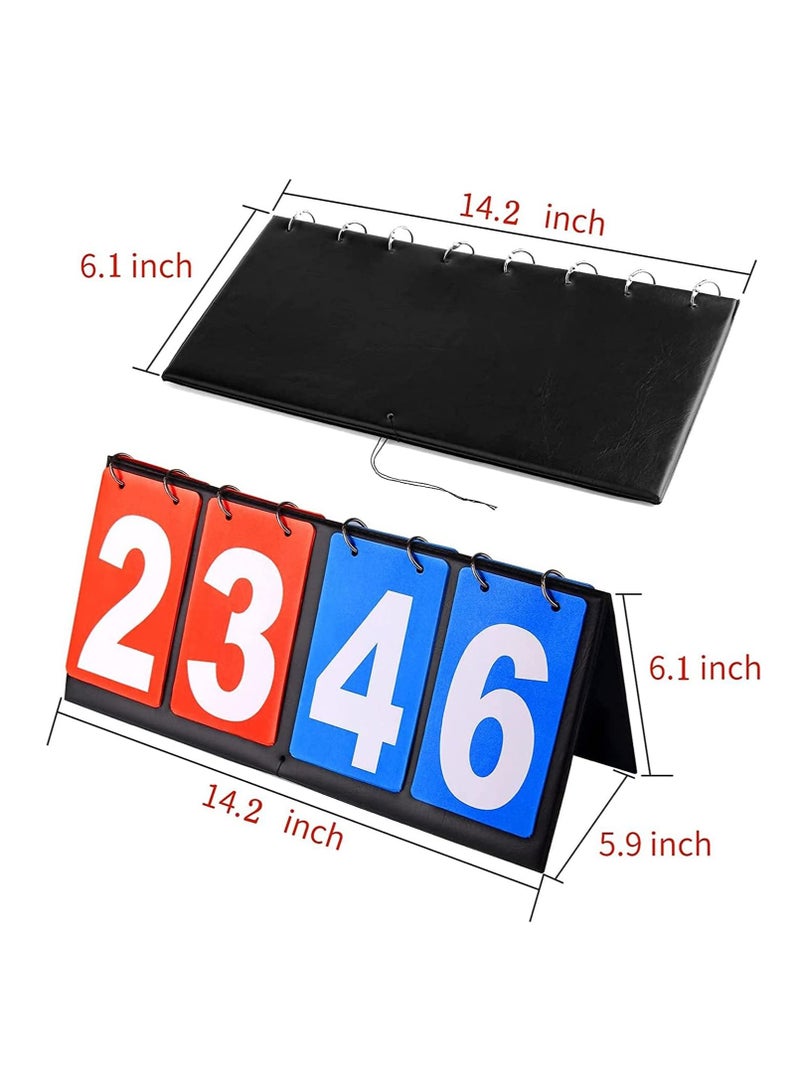 Scoreboard 4Digital Portable Table Top Scoreboard Flipper, Volleyball Basketball Table Tennis Sports Score Flip Scoreboard