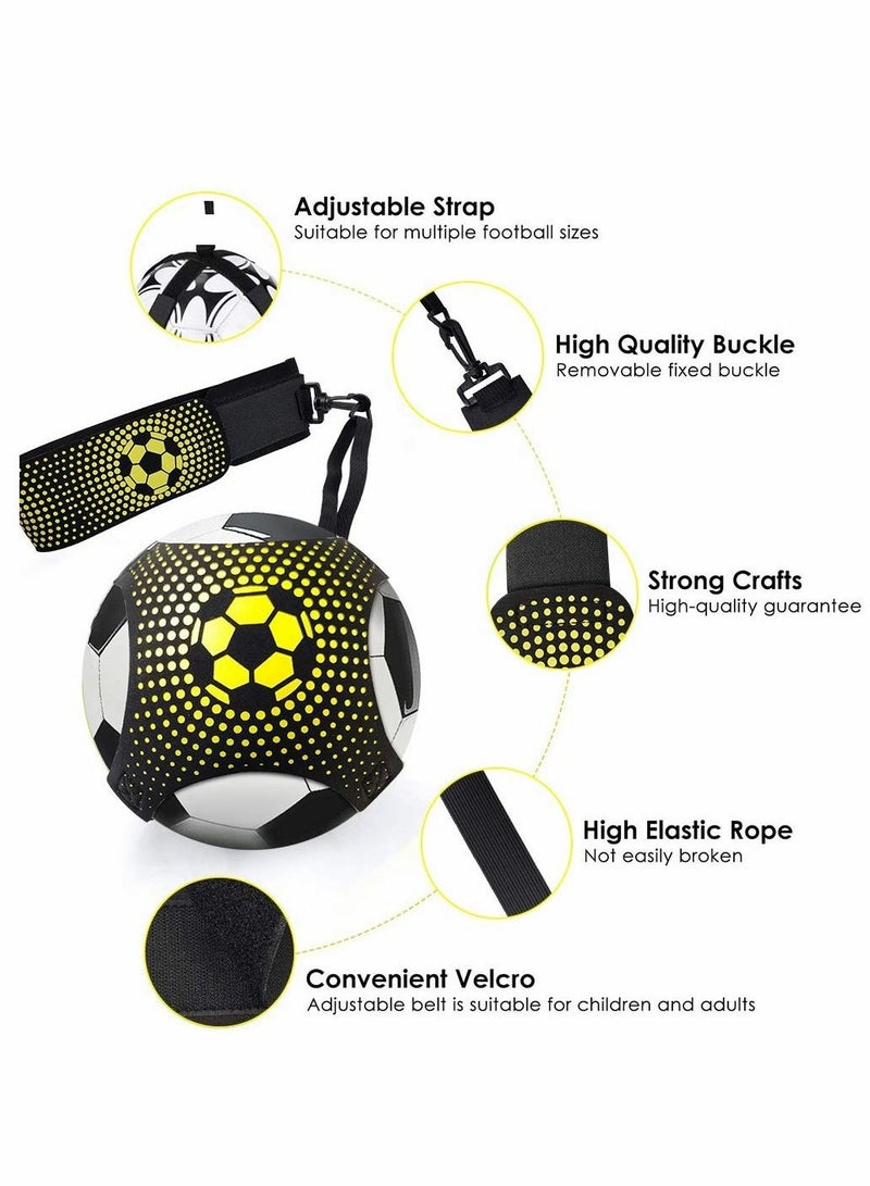 Football Kick Trainer Football Training Equipment Soccer Training Aid Football Skills Improvement Solo Practice for Kids Adults Hands Free Universal Fits All Size Footballs