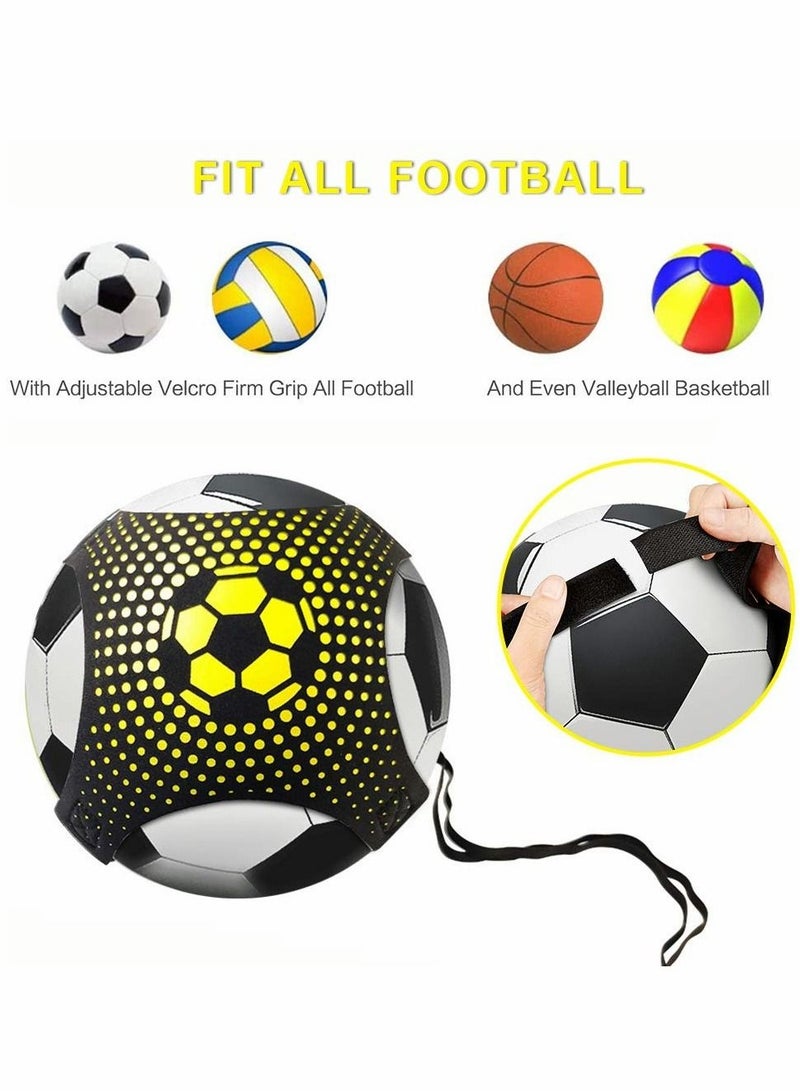 Football Kick Trainer Football Training Equipment Soccer Training Aid Football Skills Improvement Solo Practice for Kids Adults Hands Free Universal Fits All Size Footballs