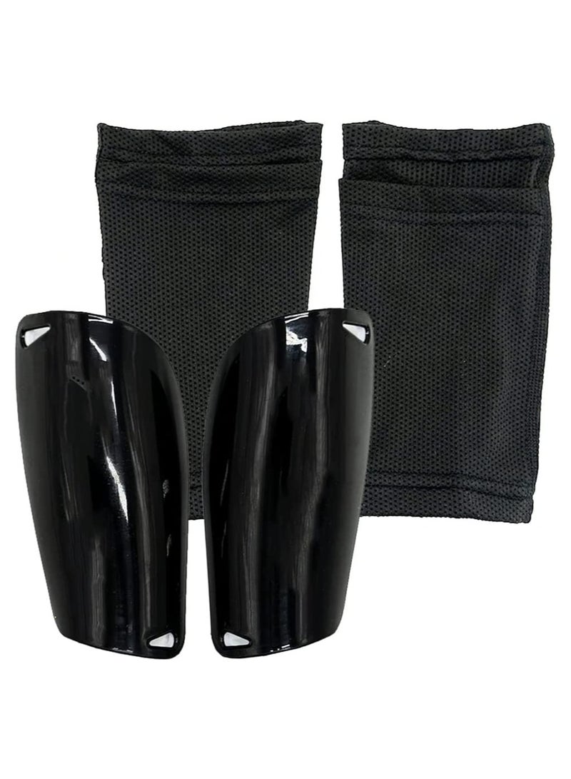 Football Shin Guards, Shin Guards Pads + High Elastic Sleeves, Youth Boys Girls Shin Pad Sleeves for Football Games