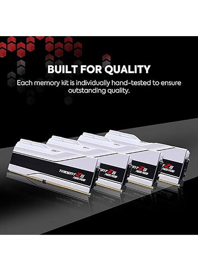 Trident Z5 Neo RGB Series 64GB (2x32GB) DDR5 Dual Channel Desktop Memory Kit, 6000 MT/s Memory Speed, CL30-36-36-96 Latency, AMD EXPO, 1.40V Voltage, White | F5-6000J3036G32GX2-TZ5NRW