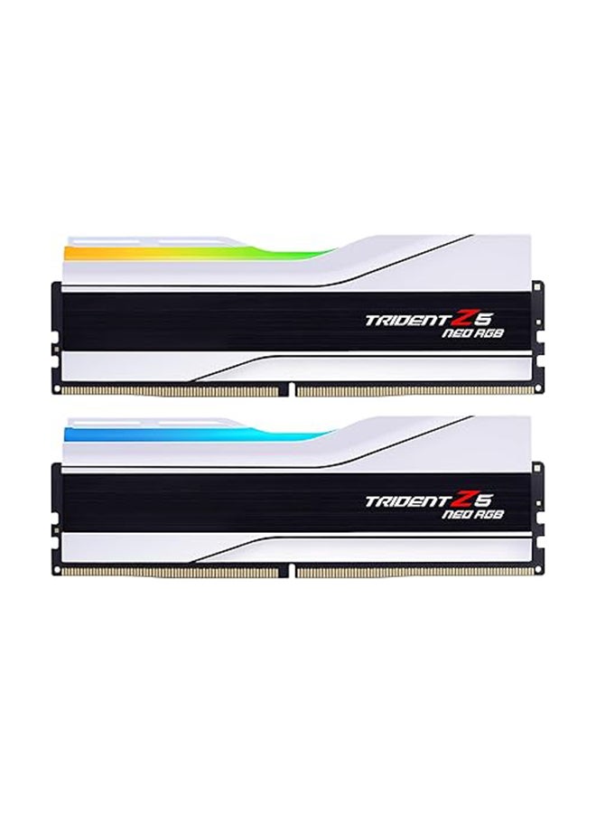 Trident Z5 Neo RGB Series 64GB (2x32GB) DDR5 Dual Channel Desktop Memory Kit, 6000 MT/s Memory Speed, CL30-36-36-96 Latency, AMD EXPO, 1.40V Voltage, White | F5-6000J3036G32GX2-TZ5NRW