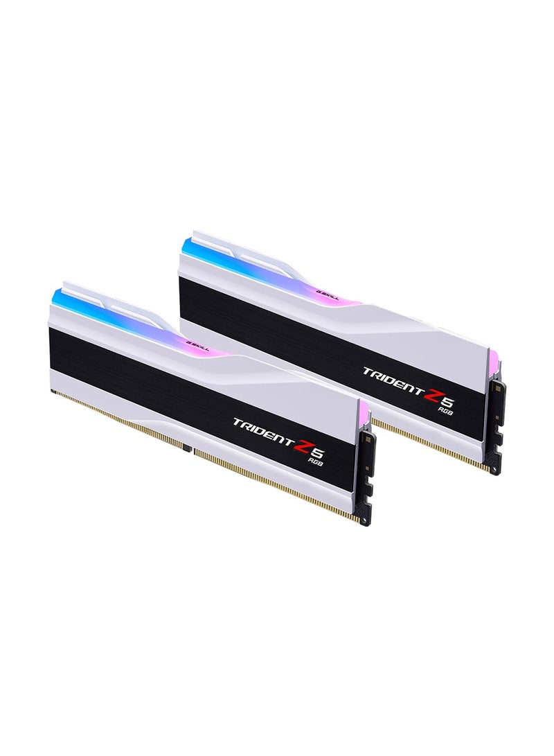 Trident Z5 RGB Series (Intel XMP 3.0) DDR5 RAM 32GB (2x16GB) 7200MT/s CL34-45-45-115 1.40V Desktop Computer Memory UDIMM - Matte White