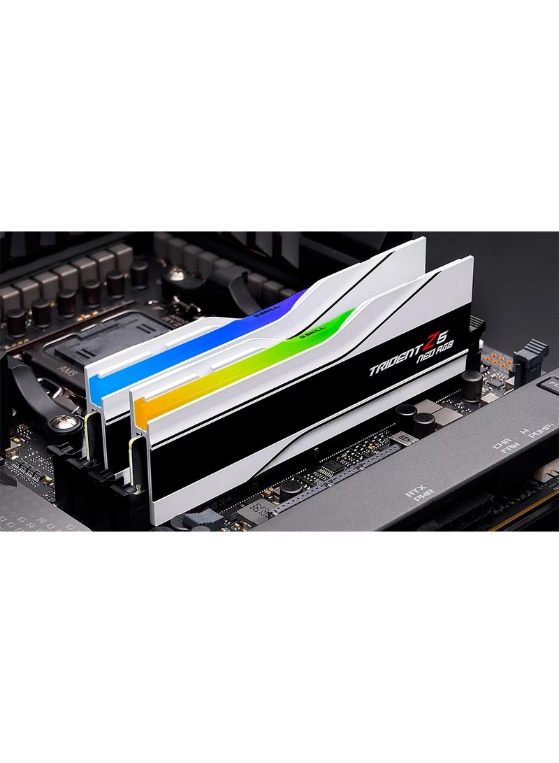 Trident Z5 Neo RGB 32GB (2x16GB) DDR5 Dual Channel Desktop Memory, 8000 MT/s Memory Speed, 38-48-48-128 Latency, Non-ECC, AMD EXPO Profile, 1.45V