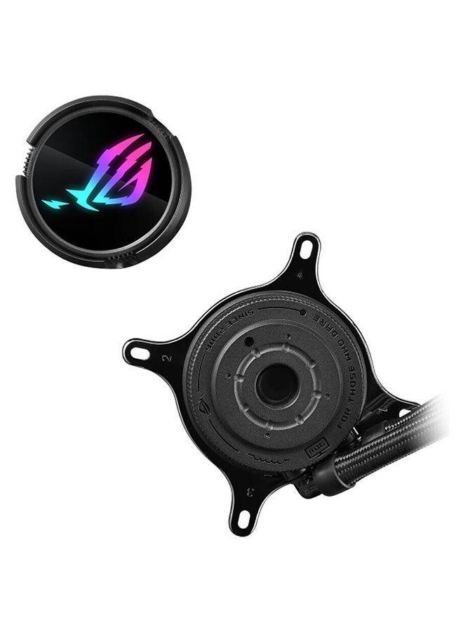 ROG Strix LC III 360 aRGB CPU Liquid Cooling, 360mm Radiator, 3x ROG Strix AF-12S aRGB 120mm Fans, 2200 RPM Fan Speed, 70.38 CFM Ariflow, 360° Rotating ROG Logo, 90RC00T1-M0UAY0 Black