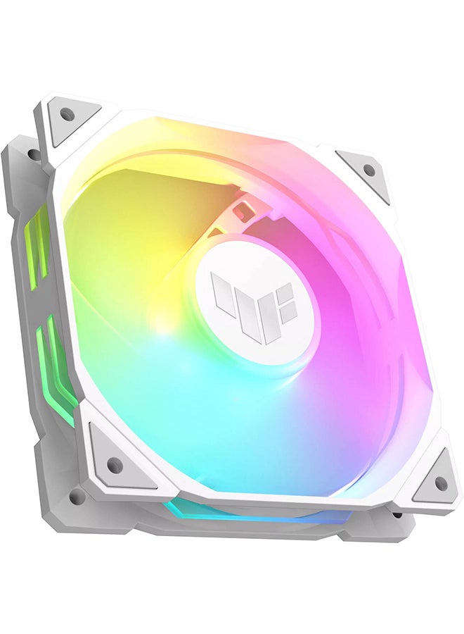 TUF Gaming TR120 ARGB Standarad Blade Fan, 120mm Fans, Up to 2000 rpm Fan Speed, 77.4 CFM Airflow, Aura Sync Compatiblity, PWM Control, Tripple Pack White