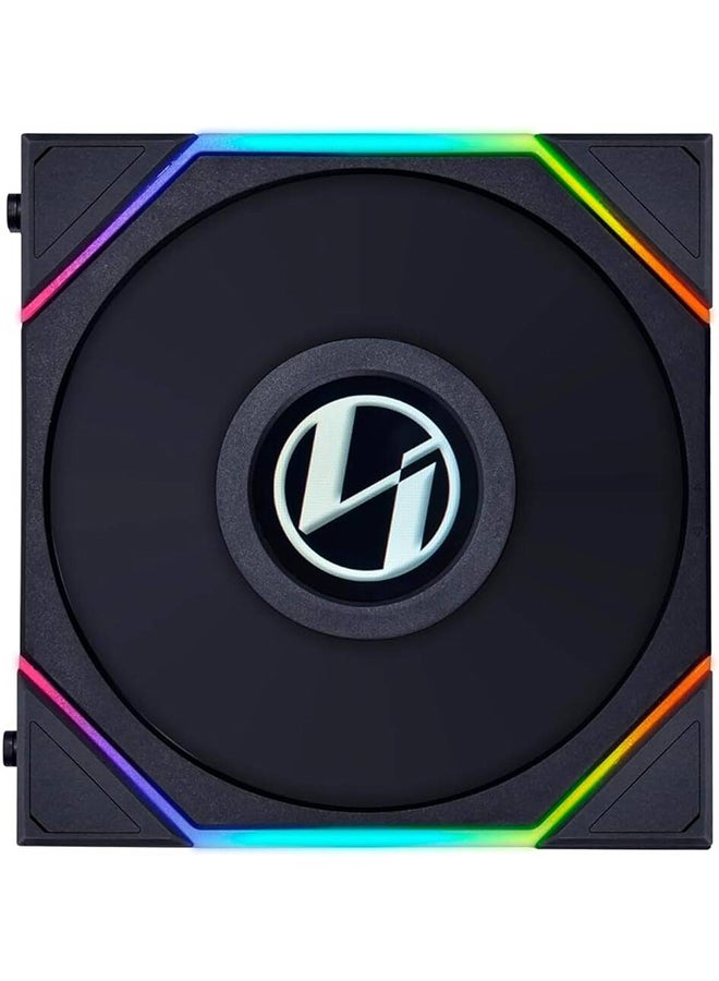 Uni Fan TL 120 Case Fan, 1.6” LCD, 120mm Fan Size, 1900 RPM Fan Speed, 62 CFM Airflow, PA66 / PBT Materials, Fluid Dynamic Bearing, Single Pack