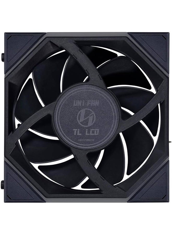 Uni Fan TL 120 Case Fan, 1.6” LCD, 120mm Fan Size, 1900 RPM Fan Speed, 62 CFM Airflow, PA66 / PBT Materials, Fluid Dynamic Bearing, Single Pack