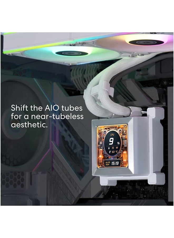 HydroShift LCD 360R AIO Liquid CPU Cooler, 360mm Radiator, 2.88