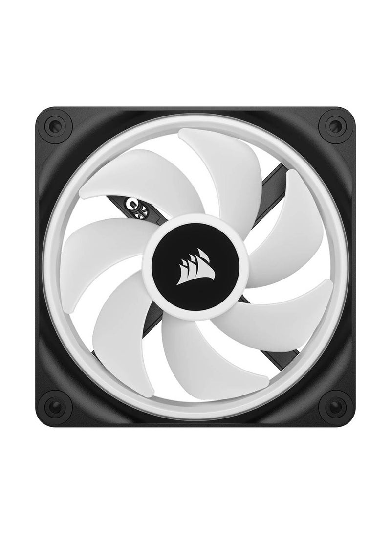 iCUE LINK QX120 RGB 120mm PWM PC Fans Starter Kit with iCUE LINK System Hub, 2400 RPM Fan Speed, 63.1 CFM Airflow, Built-In Temperature Sensor, Dedicated MCU Black