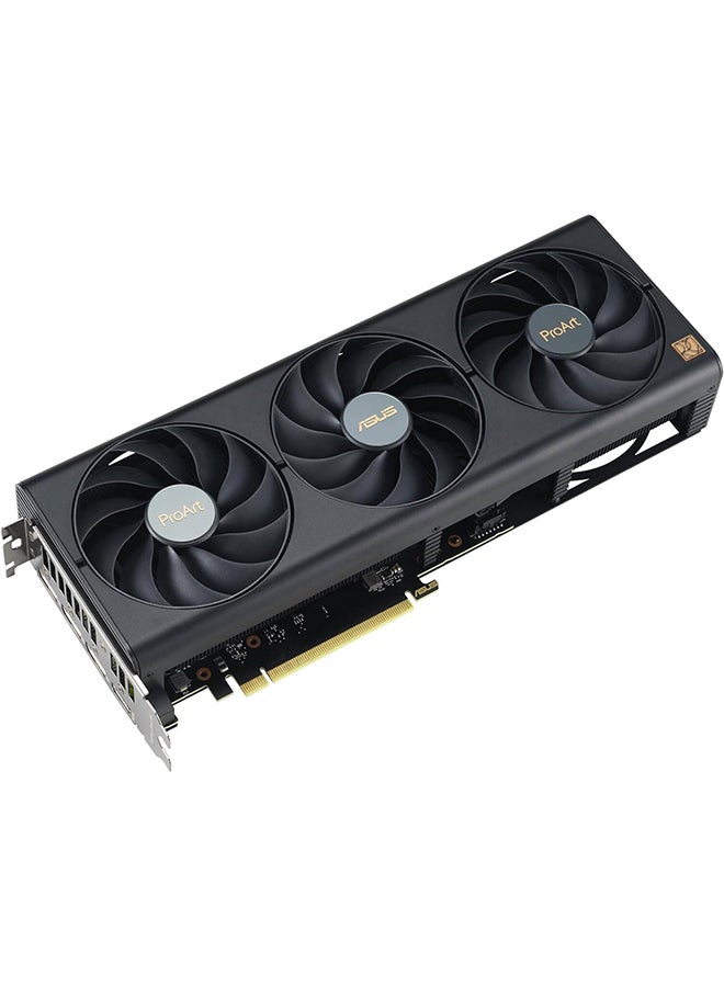 ProArt GeForce RTX 4070 SUPER OC Graphics Card, 12GB GDDR6X 192-bit Memory, 2565MHz Boost Clock, 21Gbps Memory Speed, 581 AI Performance, 7168 CUDA, PCIE 4.0, SFF Ready, DP/HDMI Black