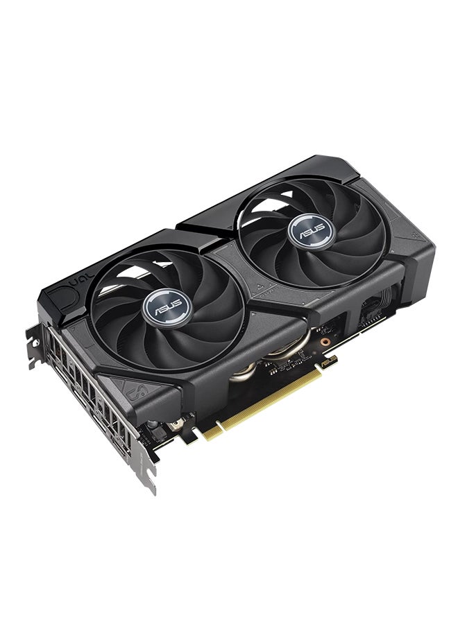 Dual GeForce RTX 4060 Ti EVO OC Graphics Card, 16GB GDDR6 128-Bit Memory, 2595 MHz Boost Clock, 4352 CUDA Cores, 18 Gbps Memory Speed, PCI Express 4.0, 90YV0JH8-M0NA00 Black