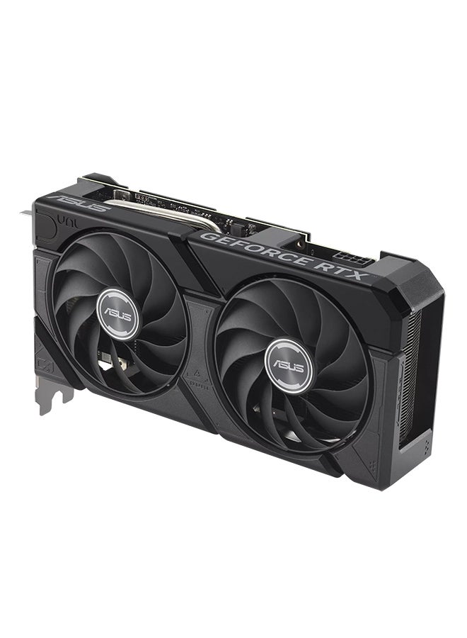 Dual GeForce RTX 4060 Ti EVO OC Graphics Card, 16GB GDDR6 128-Bit Memory, 2595 MHz Boost Clock, 4352 CUDA Cores, 18 Gbps Memory Speed, PCI Express 4.0, 90YV0JH8-M0NA00 Black