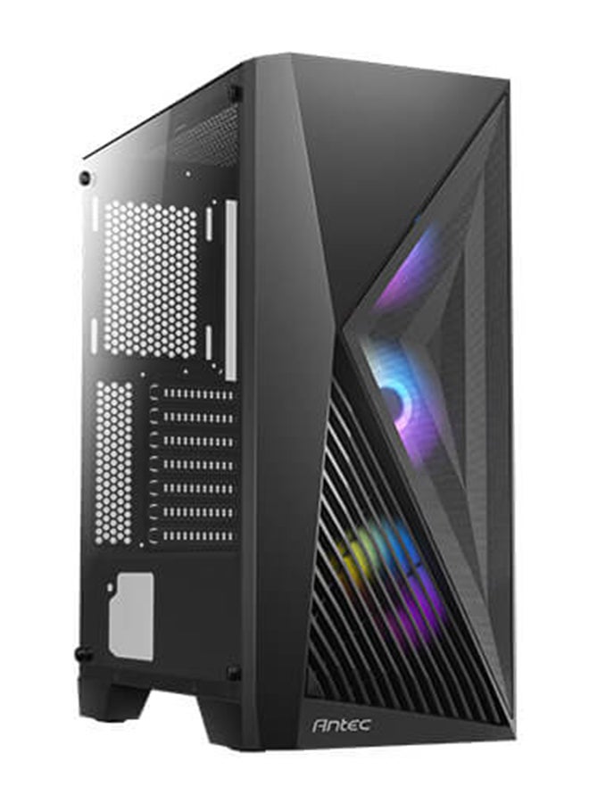 Antec AX51 Mid Tower ATX Case – Mesh Front Panel for Enhanced Airflow, Tempered Glass Side Panel, Supports Up to 6 Fans (120mm/140mm), Radiator Support (360mm Front, 240mm Top, 120mm Rear), GPU Clearance up to 350mm, Flexible Storage Options (2 x 3.5” HDD, 2 x 2.5” SSD), Tool-less Design, Superior Cable Management, Front I/O USB 3.0/2.0, HD Audio, Easy Access Dust Filters, Black | AX51