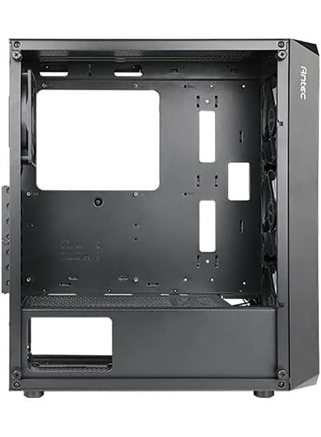 Antec NX292 Mid Tower ATX Gaming Case, Tempered Glass Side Panel, Pre-Installed RGB Fans, Up to 360mm Radiator Support, 3 x 120mm Front Fans, Advanced Airflow Design, Full Cable Management, Tool-Free Installation, Dust Filters, GPU Vertical Mount Support, Enhanced Cooling Options, Supports E-ATX and ATX Motherboards, Black | NX292