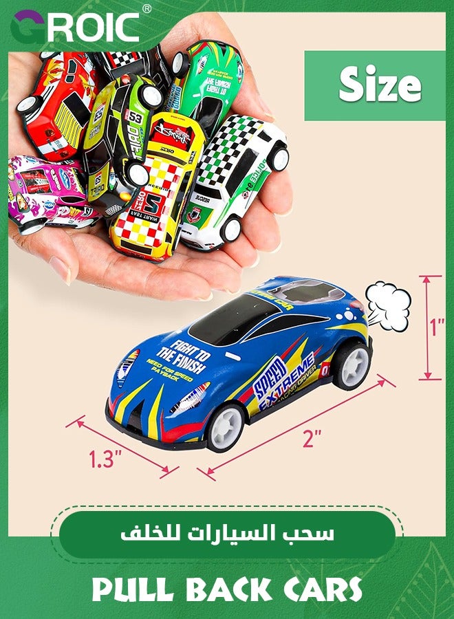 50 Pack Pull Back Toy Cars with Storage Box, Back to Force Toy Cars, Alloy Cast Mini Die-Cast Race Cars Vehicles Bulk, Party Favor Race Cars Toys, Best Gifts for Toddlers