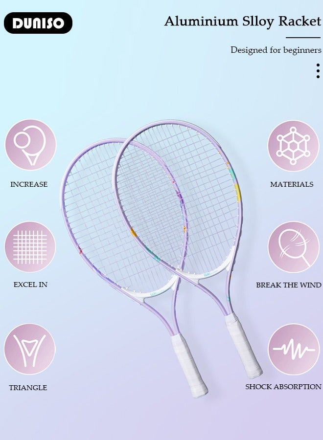 Kids Sports Tennis Racket Set for Boys & Girls- Aluminum Alloy Split Design, Fun Double Play Experience+ Child Outdoor Indoor GYM Sports Equipments