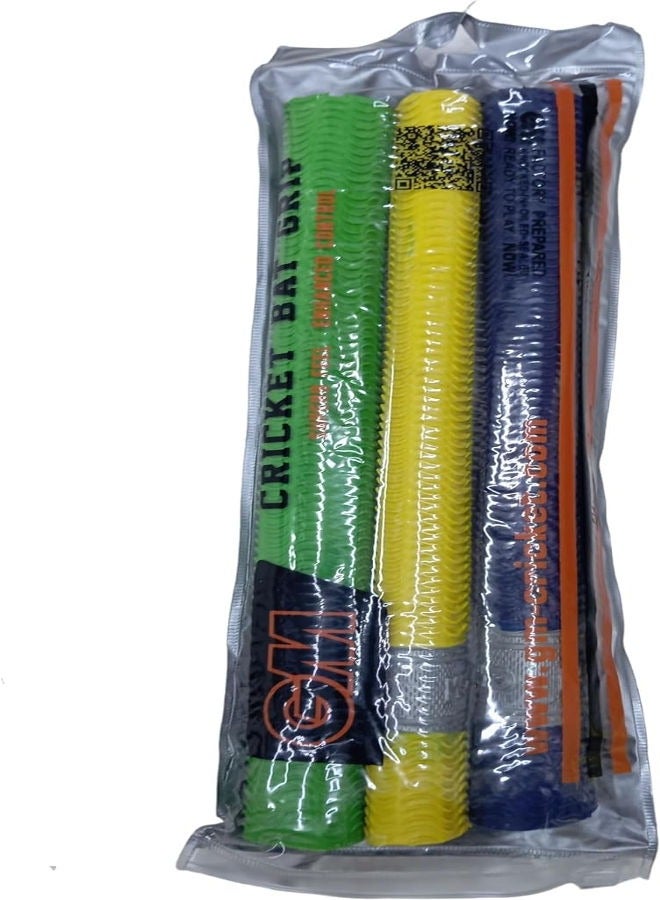 Cricket Bat Grip, (Multicolour Pack of 12)