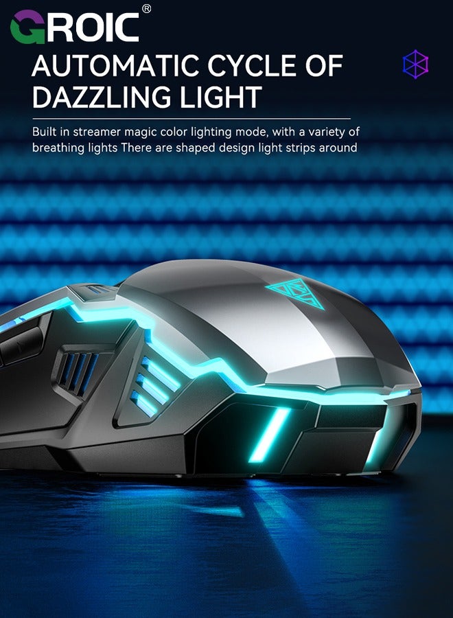 Performance Gaming Mouse - Wired Gaming Mouse w/ 6 Programmable Buttons including Sniper (rapid fire) key, 3200 DPI, Force Adjustable Buttons, Custom Gamer Profiles, and more